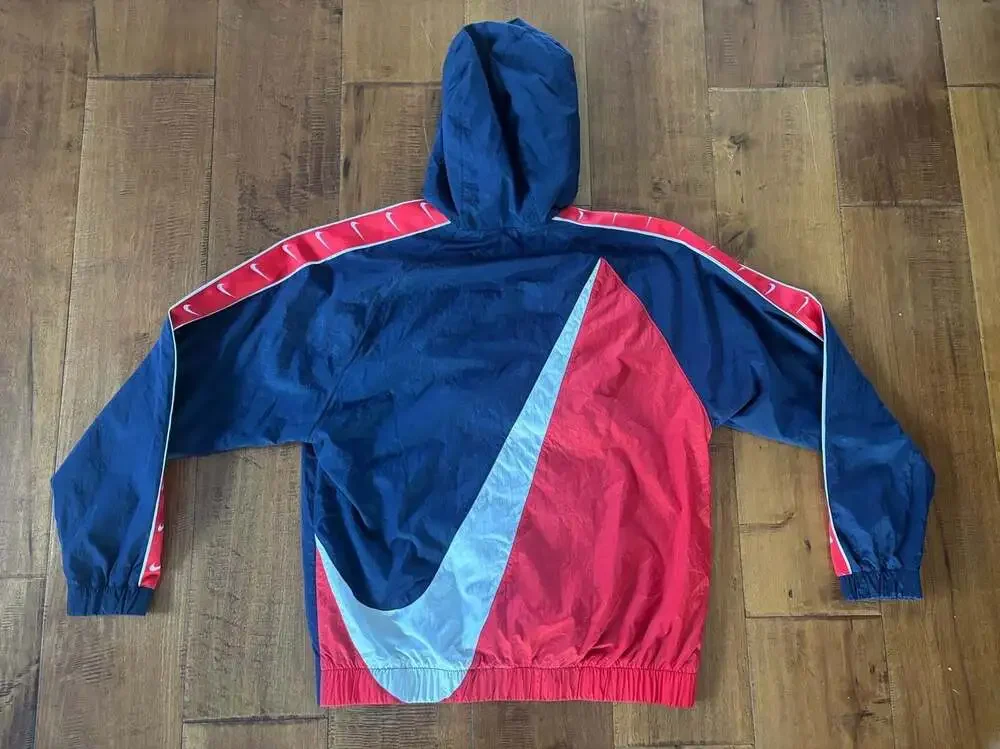 Nike Sportswear Swoosh Tape Quarter-Zip Pullover Windbreaker Jacket